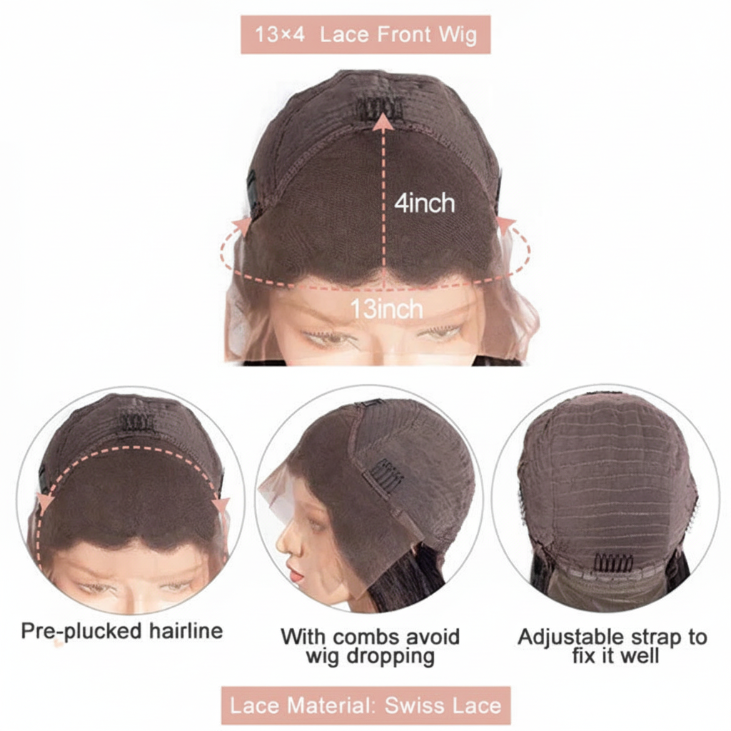13x4 Lace Front Wig All Pink