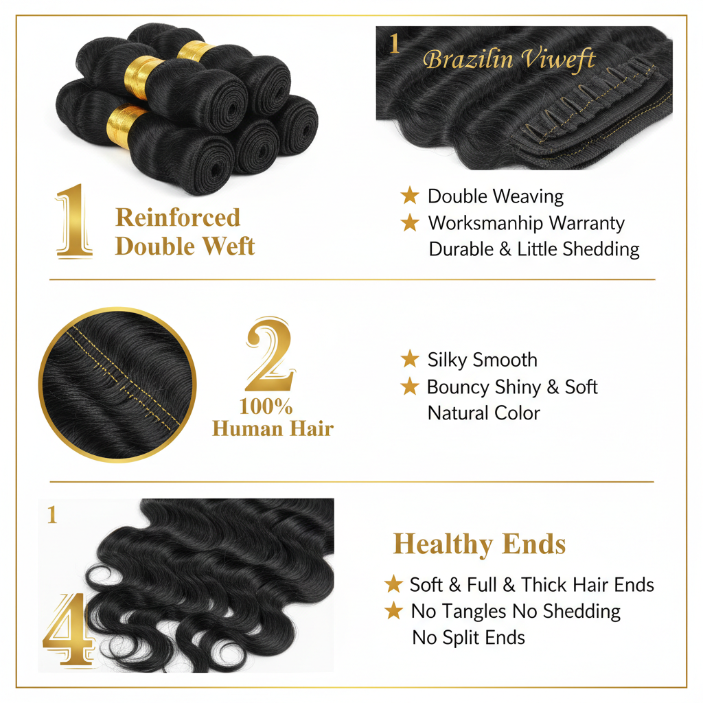 Brazilian Virgin Body Wave Hair - Features & Benefits