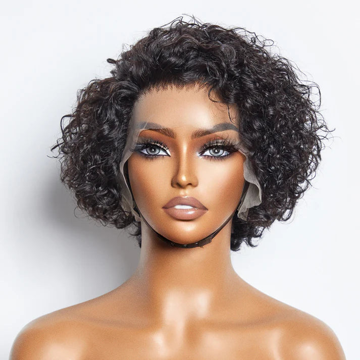 13x4 Frontal Lace Wig  Curly Pixie Cut