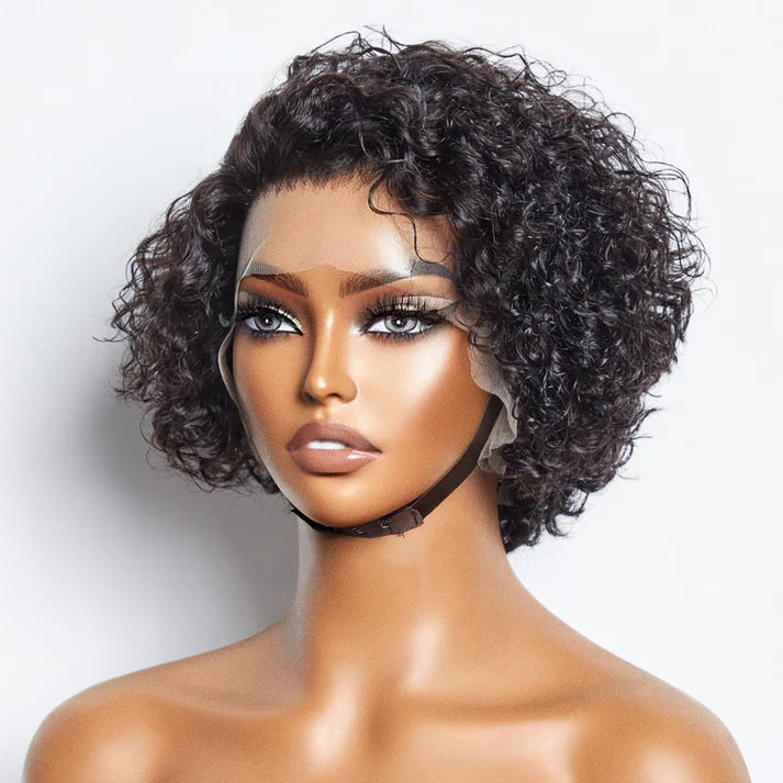13x4 Frontal Lace Wig  Curly Pixie Cut