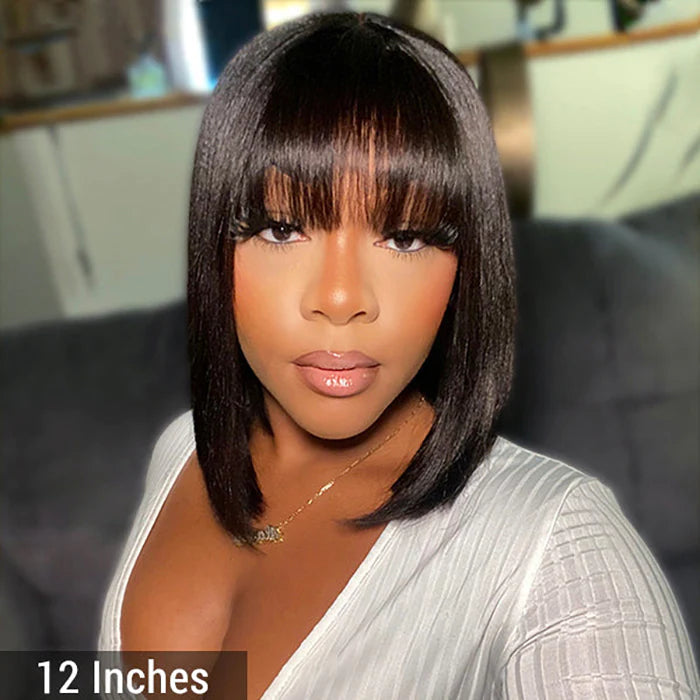 Lace Bob With Bangs Wig