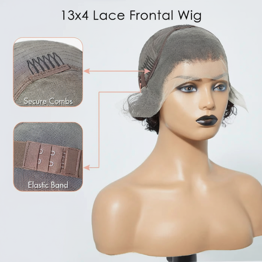 13x4 Lace Frontal Construction with Pink