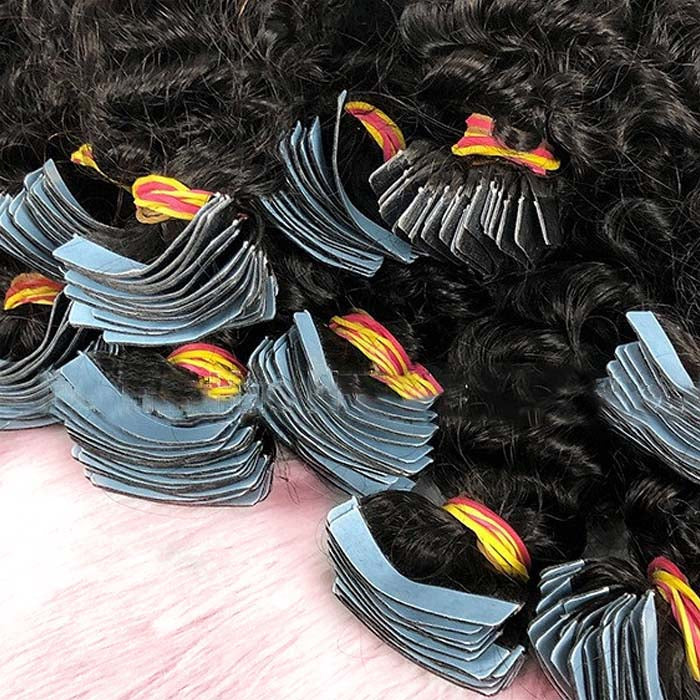 Afro-Textured Tape-In Hair Extensions - 20 Pcs