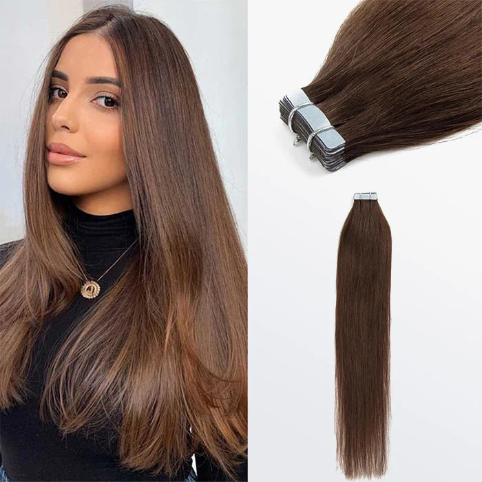 Straight Hair Extensions Tape-In - 20 Pcs