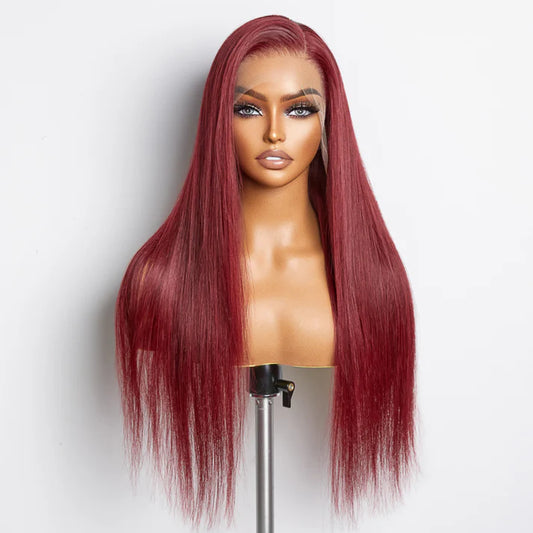 13x4 Lace Frontal Wig Straight -Burgundy