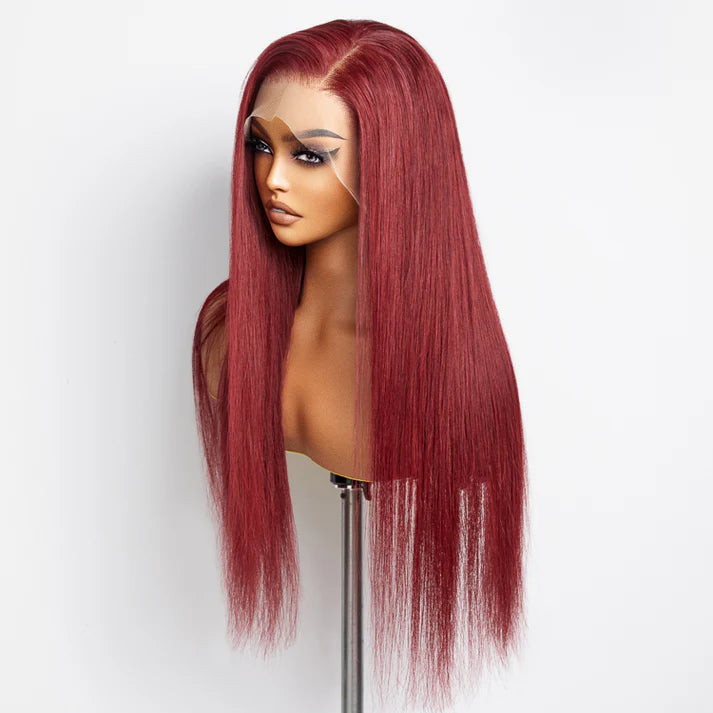 13x4 Lace Frontal Wig Straight -Burgundy