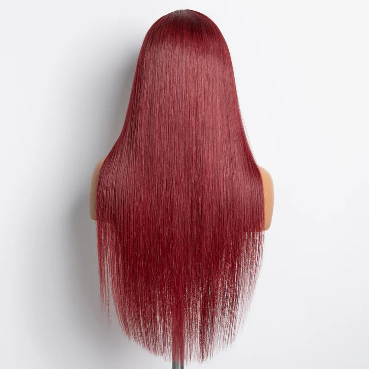 13x4 Lace Frontal Wig Straight -Burgundy