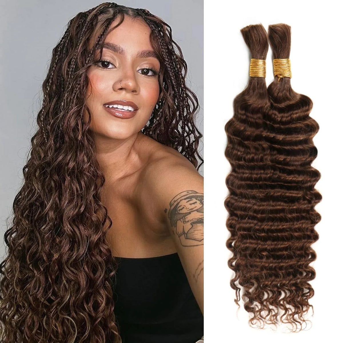 Deep Wave Bulk Hair for Braiding - 100g