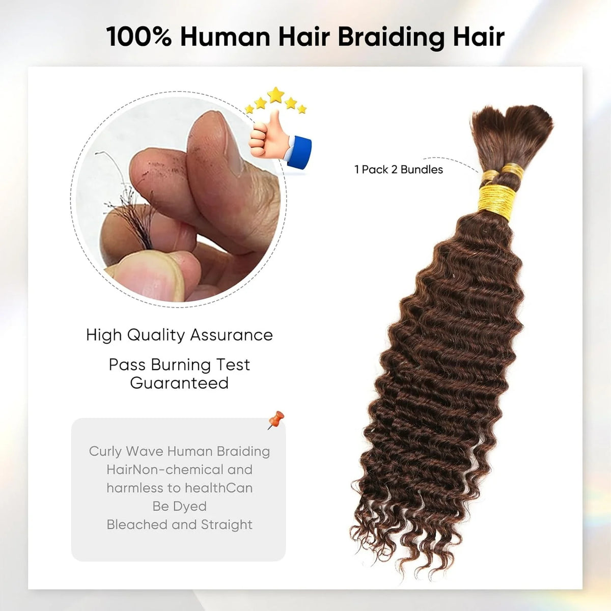 Deep Wave Bulk Hair for Braiding - 100g