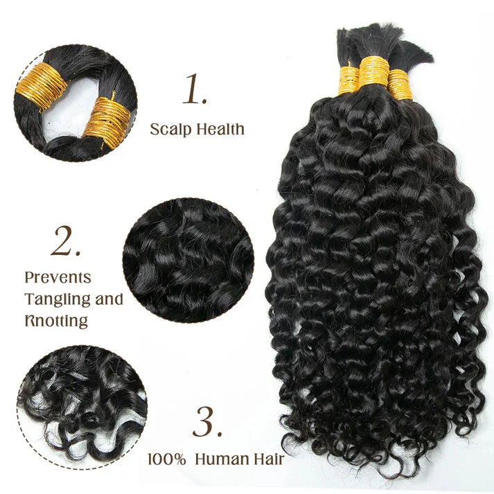 Water Wave Bulk Hair for Braiding - 100g