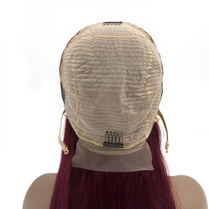 13x4 Lace Frontal Wig Straight -Burgundy