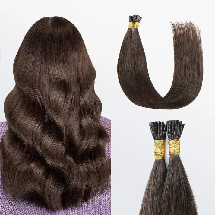 I-Tip Straight Hair Extensions - 1B
