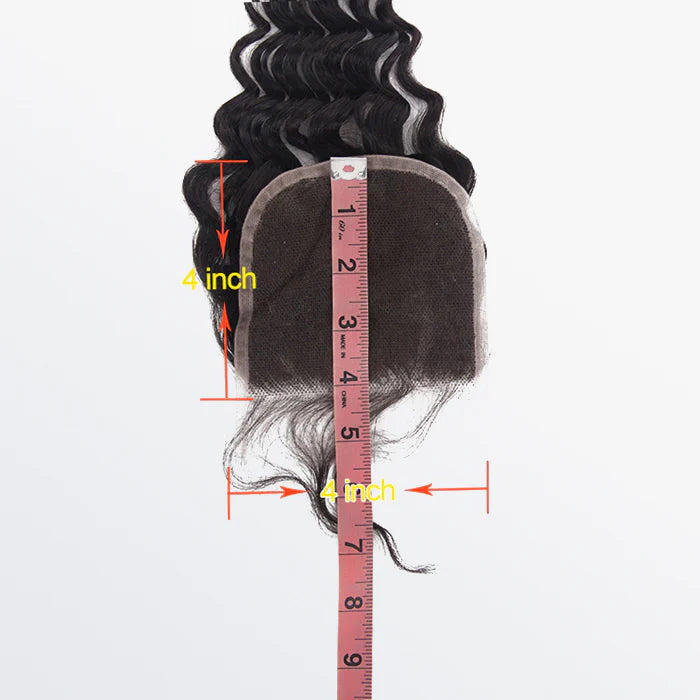 4" x 4" Deep Wavy Lace Closure #1B Natural Black
