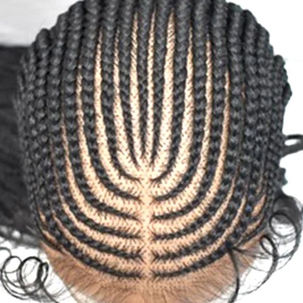 Fulani Braided Neat Braids Lace Front Wig