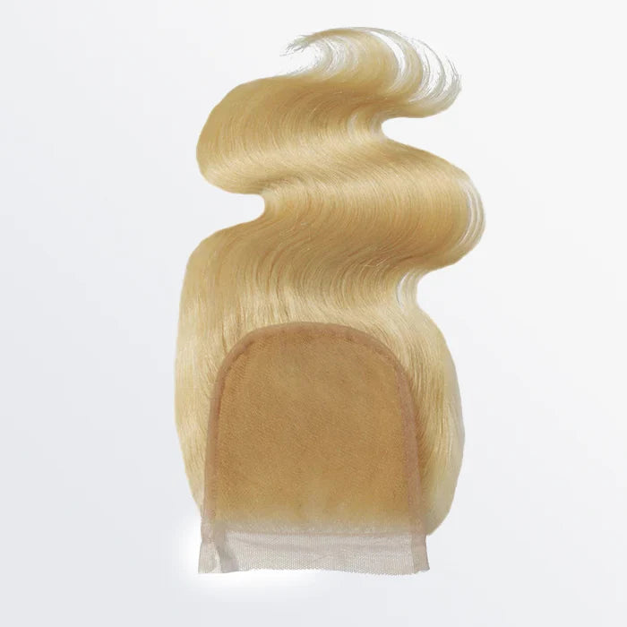 4" x 4" Closure #613 Blonde - Straight & Body Wave