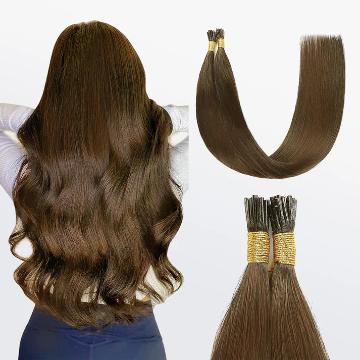 I-Tip Straight Hair Extensions - 1B