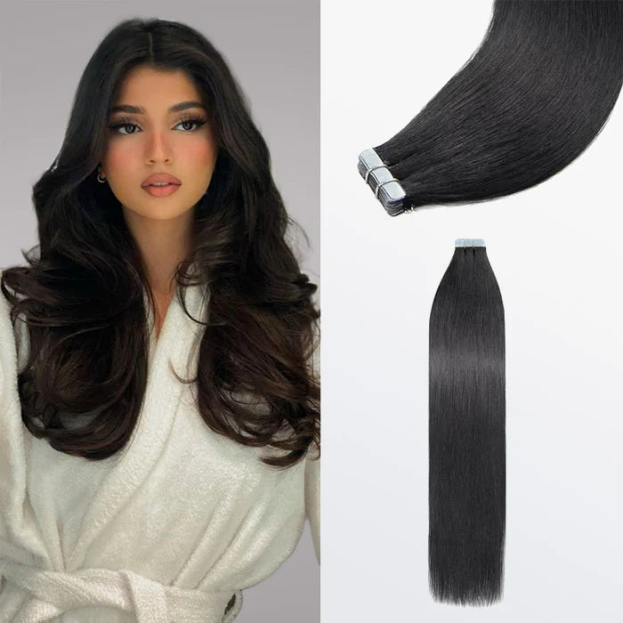 Straight Hair Extensions Tape-In - 20 Pcs