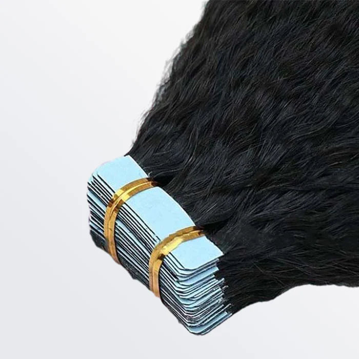 Afro-Textured Tape-In Hair Extensions - 20 Pcs