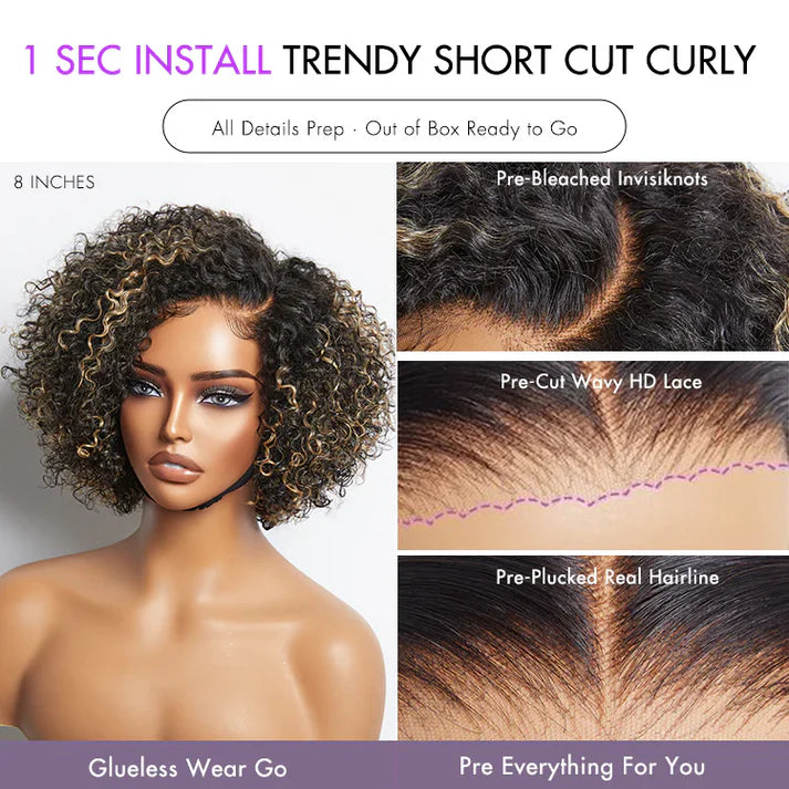 HD Lace Glueless Side Part Wig