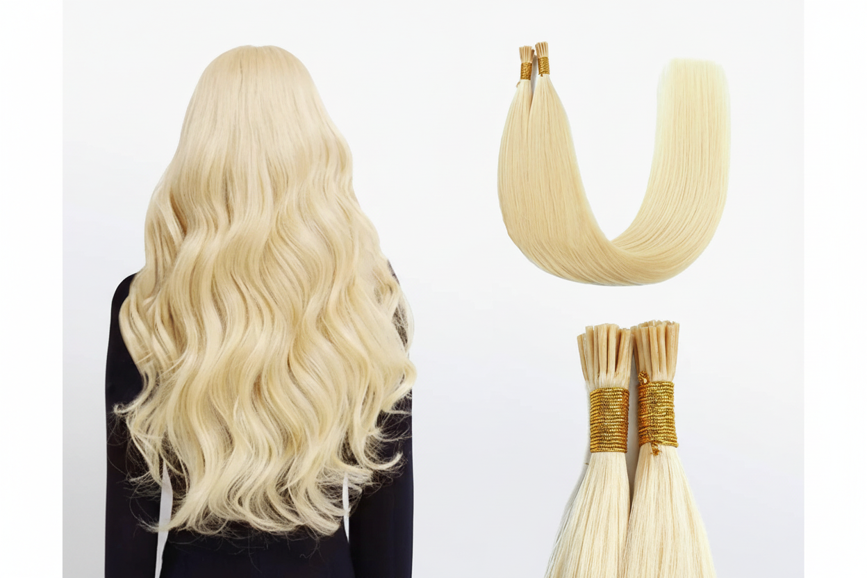 Blonde I-Tip Extensions