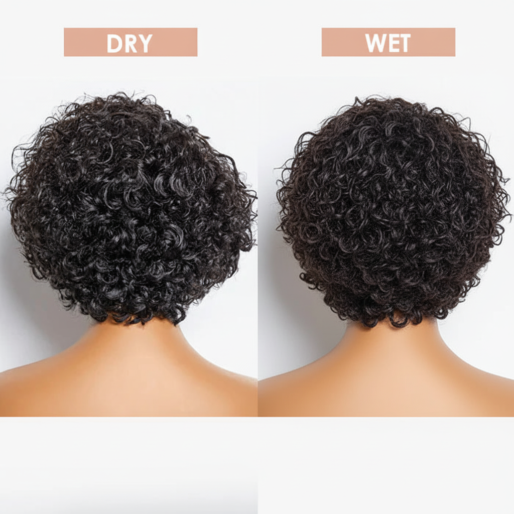Dry vs Wet Comparison with Pink