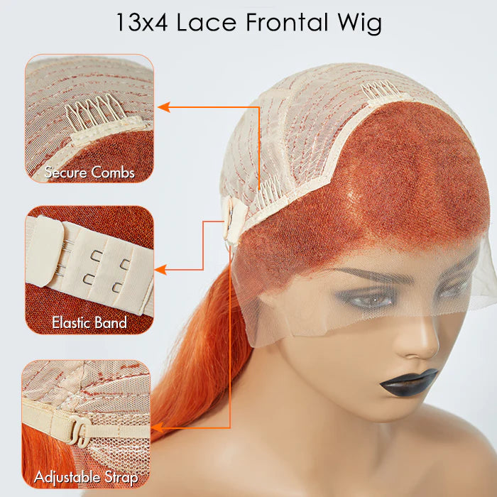 13x4 Ginger Body Wave Lace Front Wig