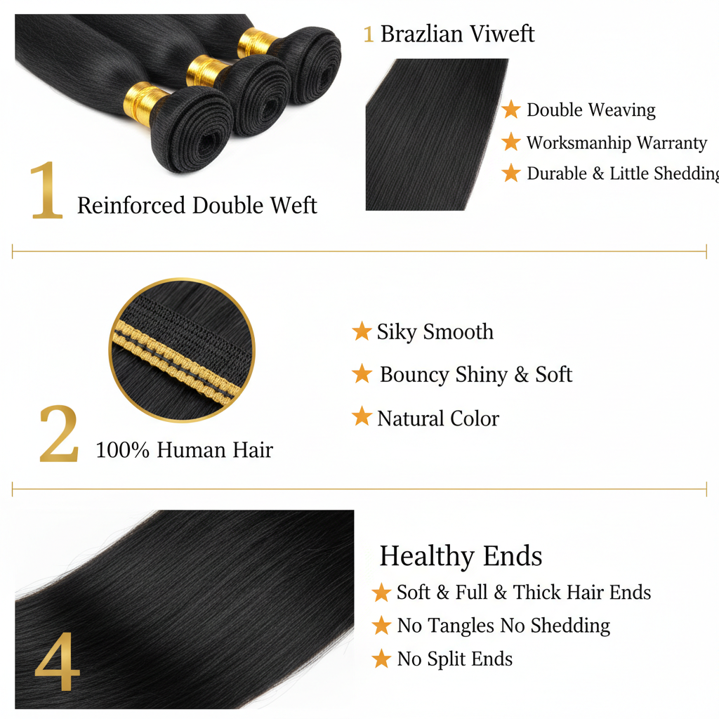Brazilian Virgin Straight Hair - Features & Benefits