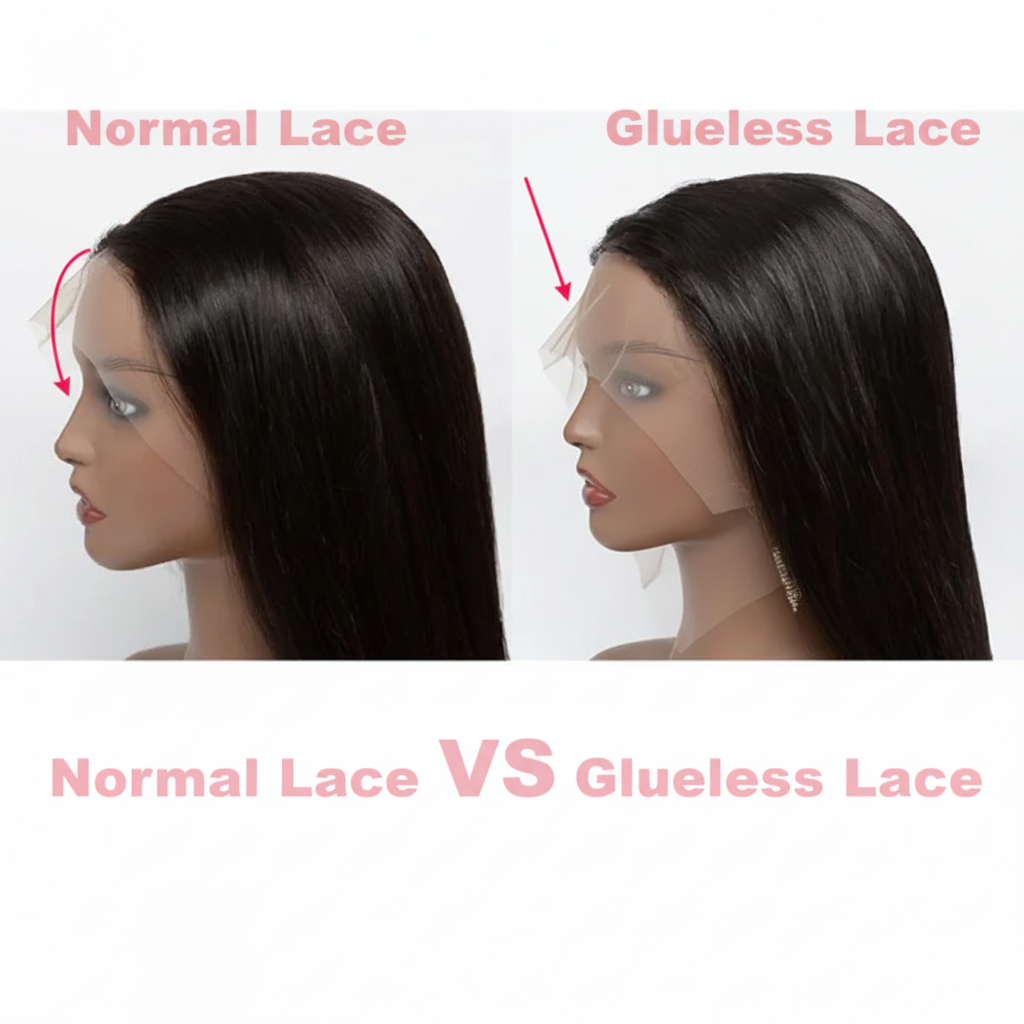 Normal vs Glueless - All Light Pink