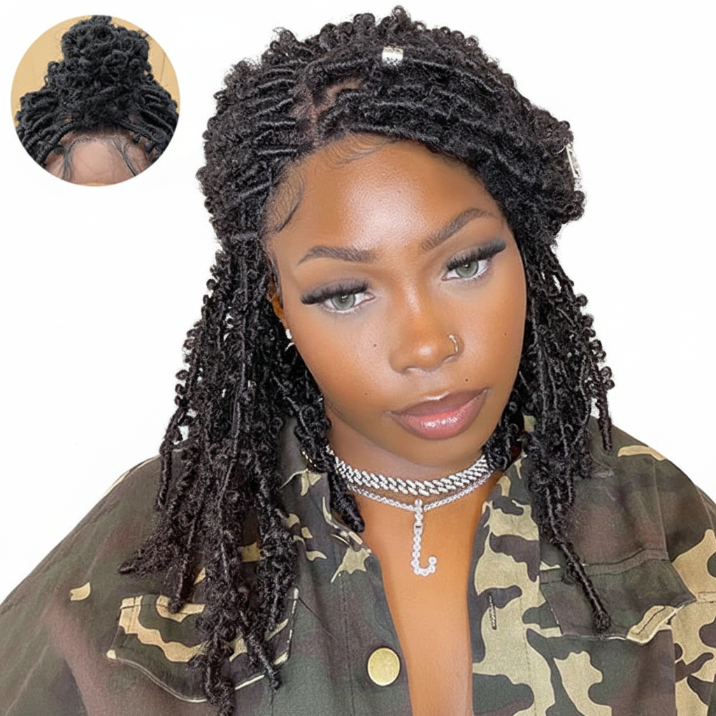 Passion Twists Wig Half-Up Style