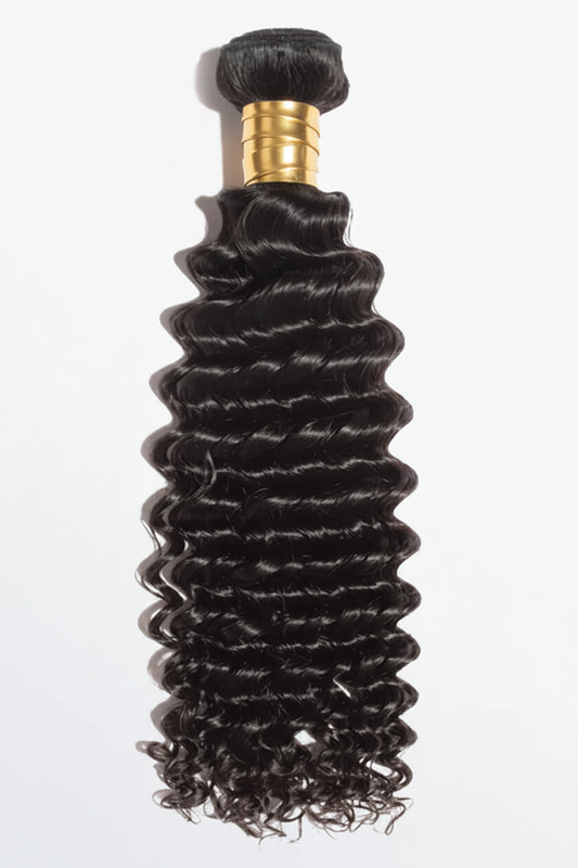 Single Deep Curly Bundle with Gold Band
