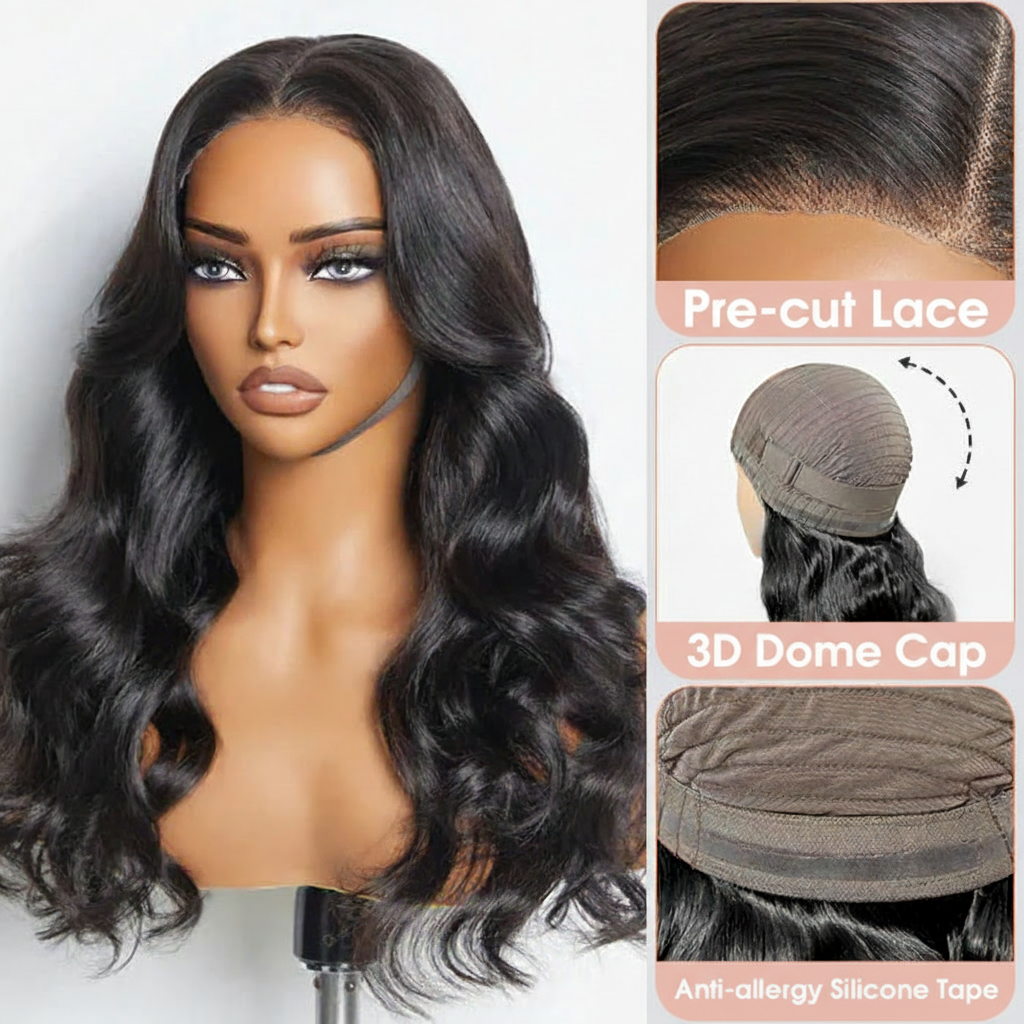 Wig Features - Soft Pink Labels